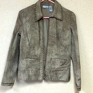 Chicos size 0 brown patterned jacket